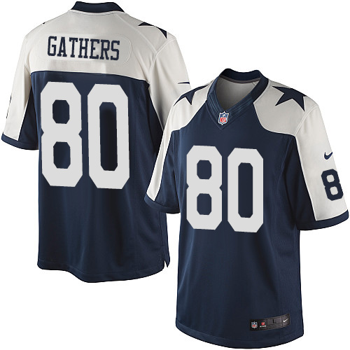 Men's Limited Rico Gathers Nike Jersey Navy Blue Alternate - #80 Throwback NFL Dallas Cowboys